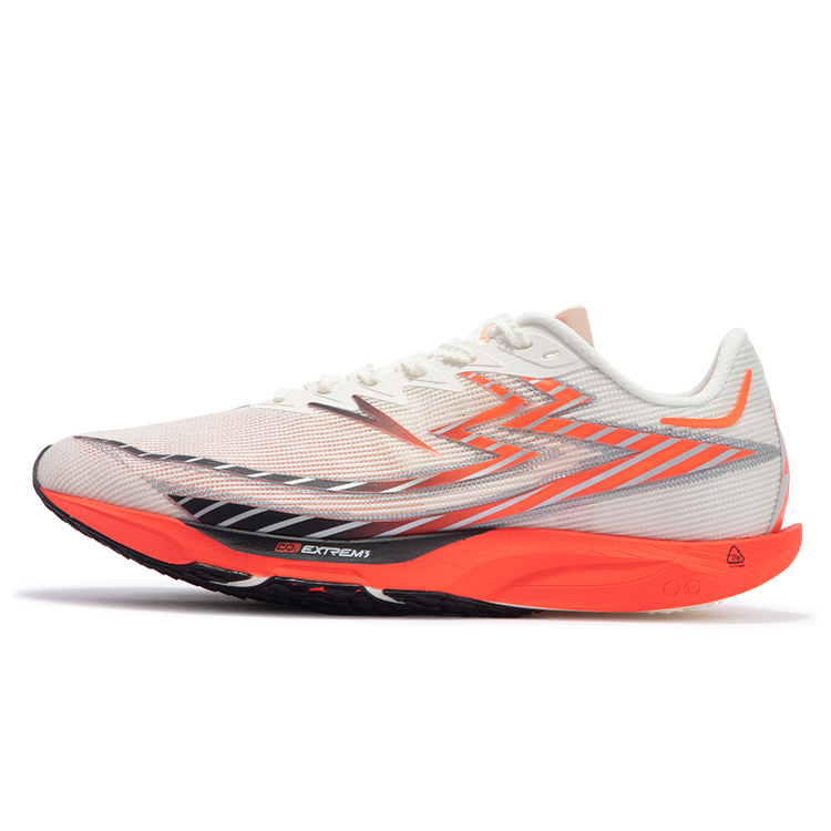 361° Speed Future Cushioning Anti-Slip Wear-Resistant Breathability Low-Top Running Shoes Unisex White Orange