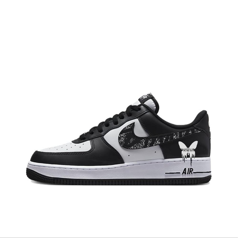 Nike Air Force 1 Anti-Slip And Wear-Resistant Balance Low-Top Skateboard Shoes Unisex White Black