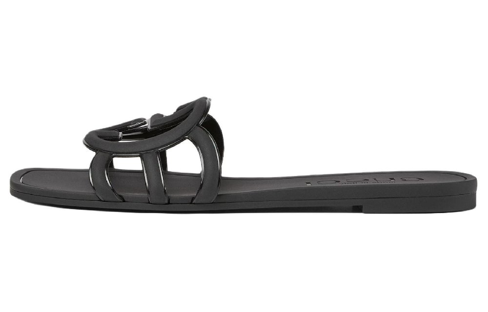 GUCCI Interlocking Slide Slippers Women's Black