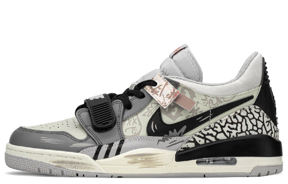 Jordan Legacy 312 Low Top Vintage Basketball Shoes Men's Khaki Black