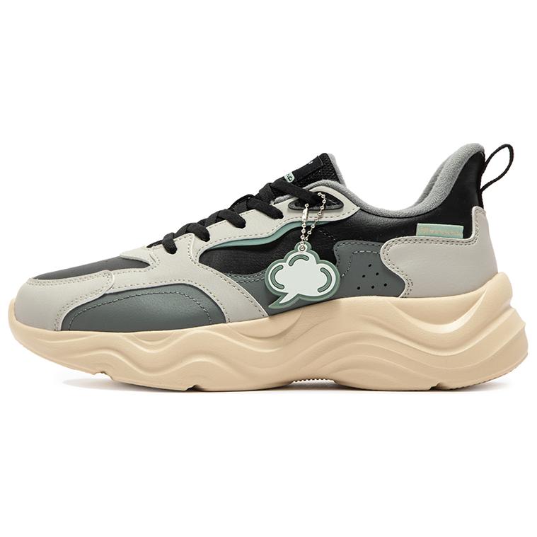 361° Linglong Series Cushioning Anti-Slip And Wear-Resistant Low-Top Casual Running Shoes Women's Gray Green