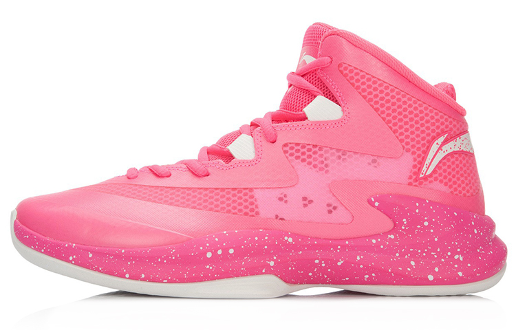 LINING Super Light 13 Basketball Shoes Unisex High-Top Fluorescent Fruit Pink