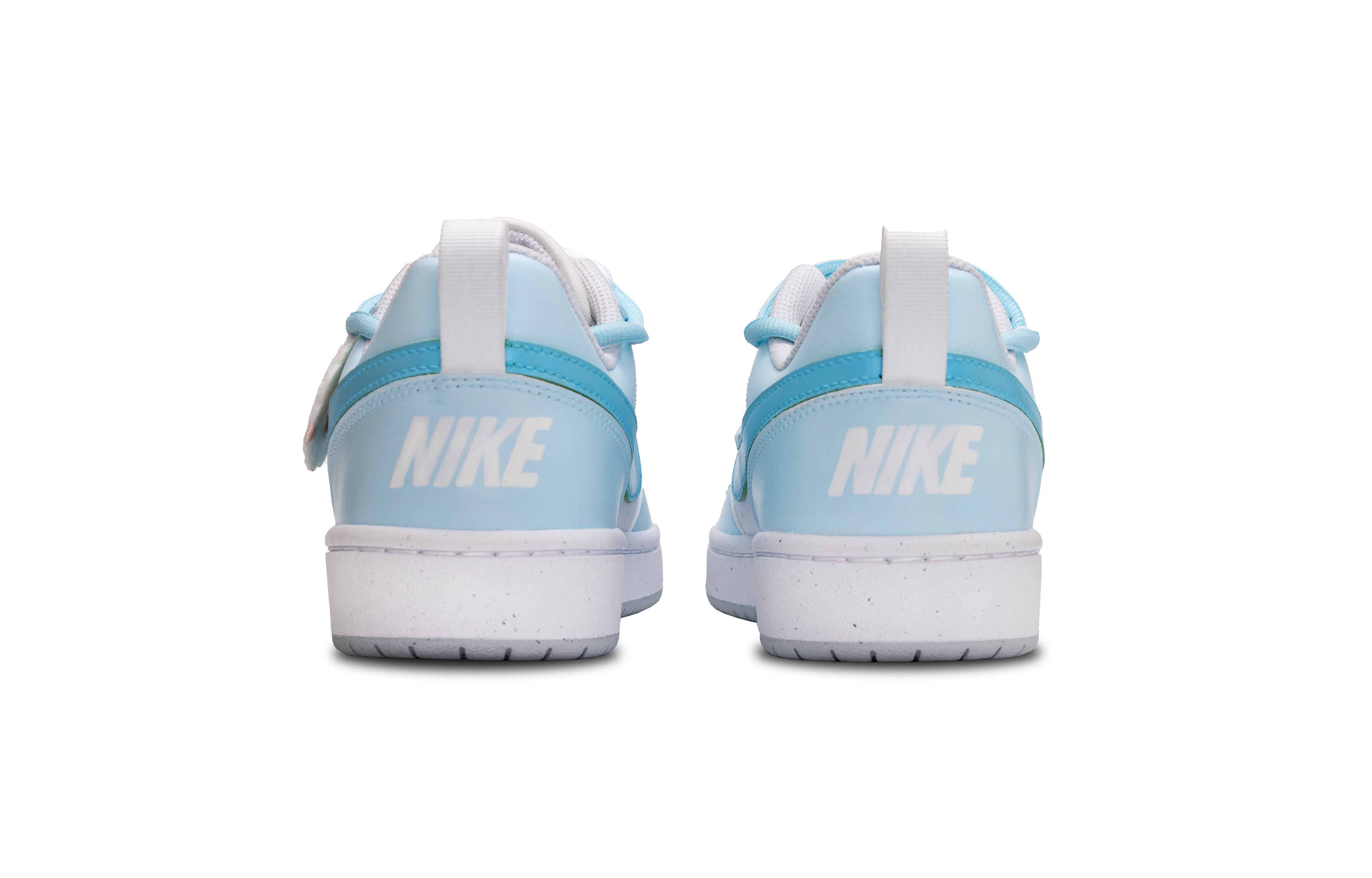 Nike Court Borough Slip-Resistant Lightweight Breathable Low-Top Skateboard Shoes GS Light Blue