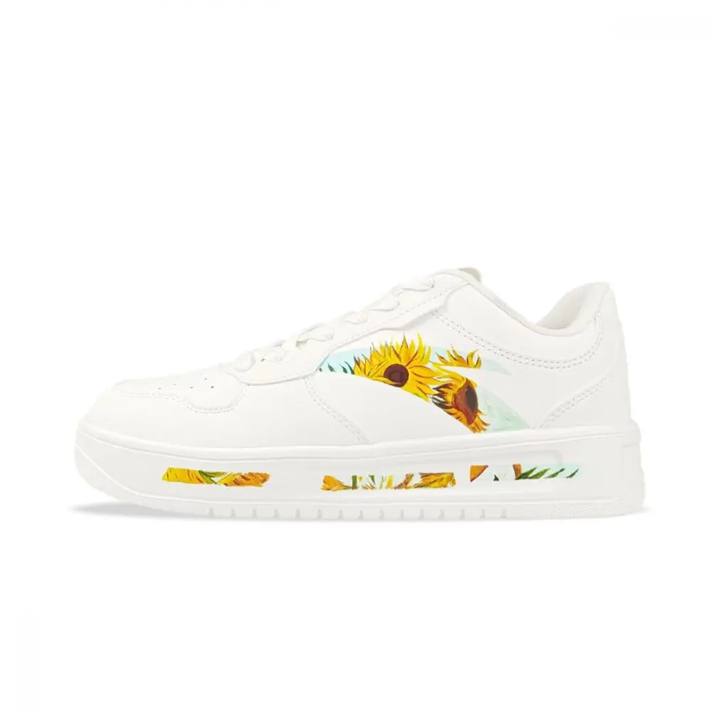 Anta Relaxed Slip Resistant Cushioning Coverage Low Top Skateboard Shoes Men's White