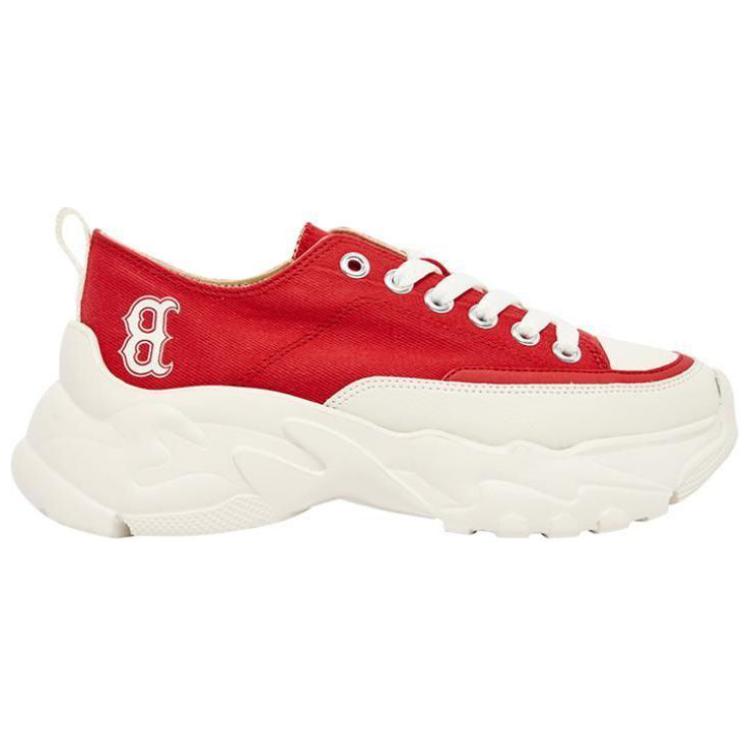 MLB Chunky High Low Slip Resistant, Abrasion Resistant, Lightweight Low Top Chunky Sneakers Unisex Red White