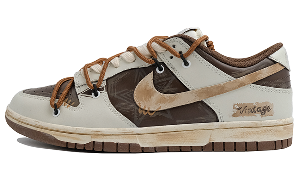 Nike Dunk Low Top Skateboard Shoes Unisex Brown