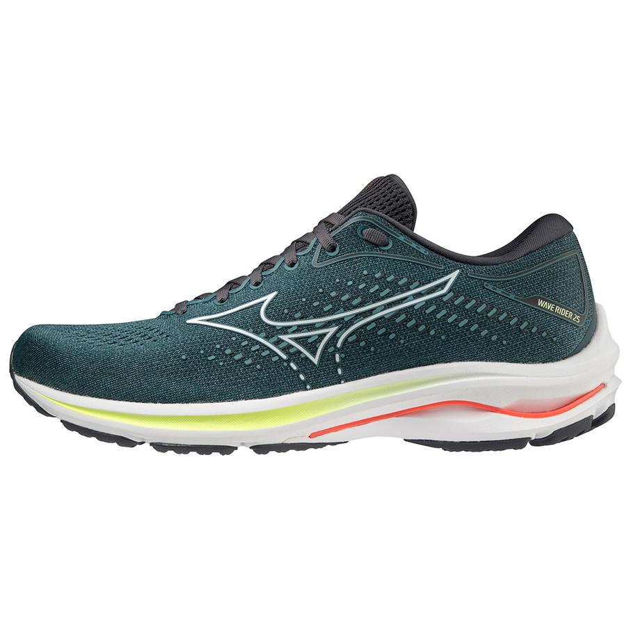 Mizuno Wave Rider 25 Anti-Slip And Wear-Resistant Rebound Low-Top Running Shoes Men's Turquoise