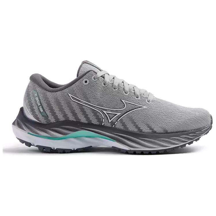 Mizuno Wave Inspire 19 Slip Resistant, Abrasion Resistant, Breathable Low Top Casual Running Shoes Unisex Gray Green