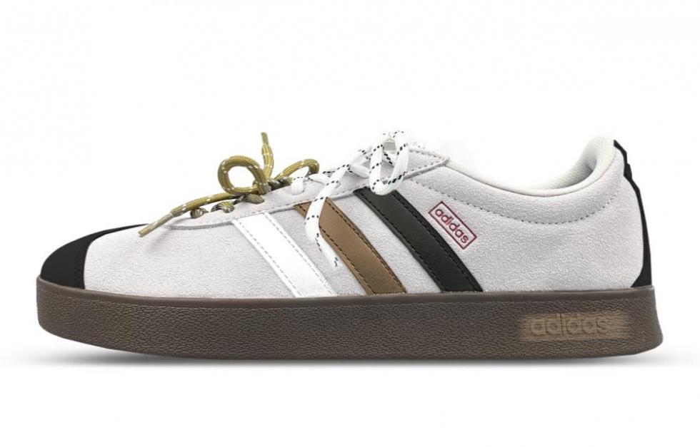 Adidas Neo VL Court 2.0 Wear-Resistant Low-Top Skateboard Shoes Unisex Black White Gray