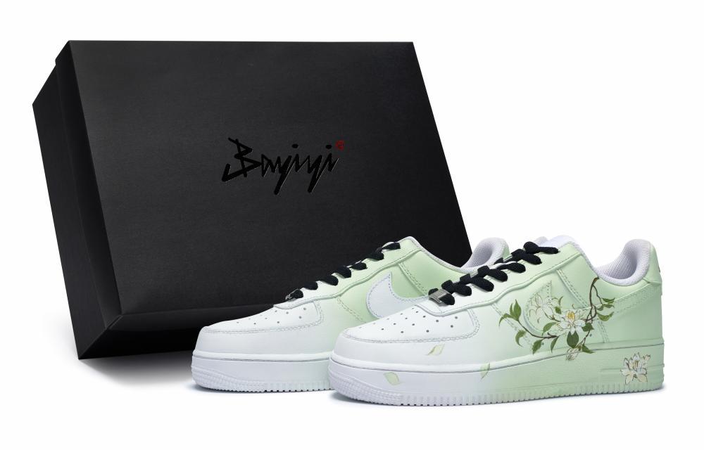Nike Air Force 1 Skateboard Shoes Men Low-Top White/Green