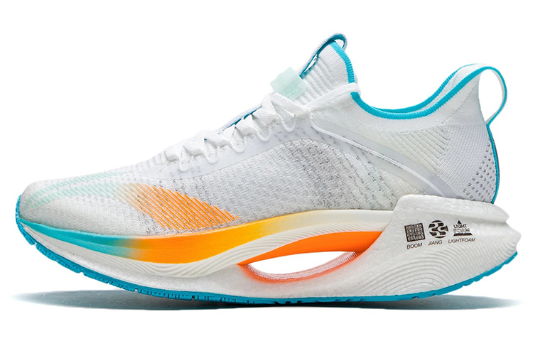 LiNing Jueying Essential 䨻 Cushioning Anti-Slip And Wear-Resistant Low-Top Running Shoes White Blue