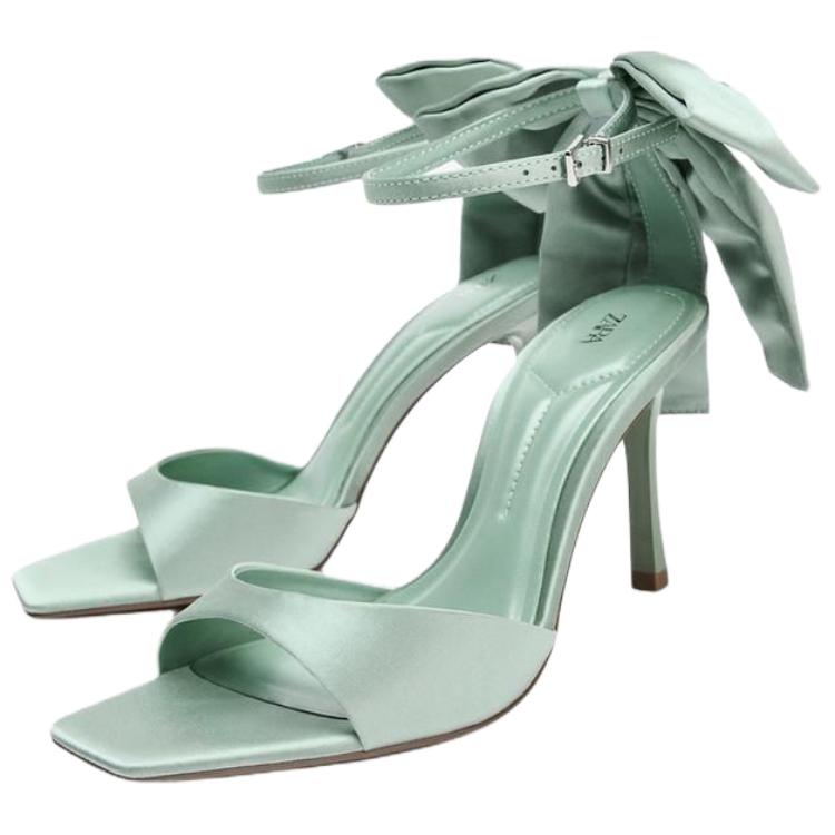 ZARA One Strap Sandals 9cm Women's Aqua Green купить в интернет-магазине Yoocart с быстрой доставкой по России.