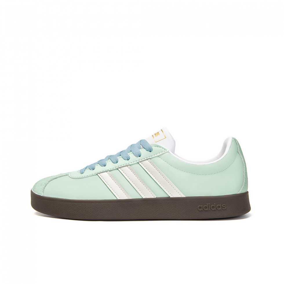 Adidas Neo VL Court 2.0 Green Orange Rat Anti-Slip Wear-Resistant Low-Top Skateboard Shoes Unisex Green White