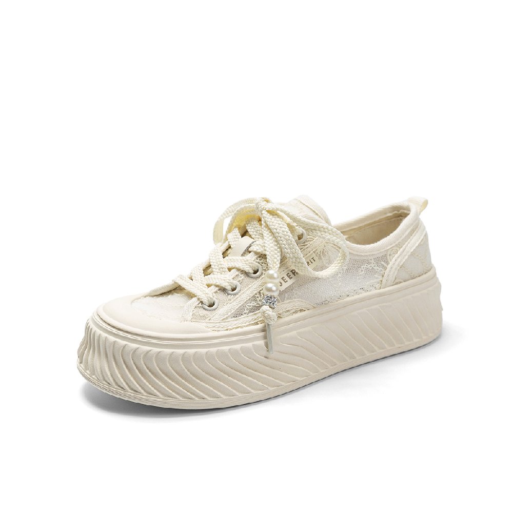 JEEP SPIRIT Anti-Slip Wear-Resistant Low-Top Skateboard Shoes Women's