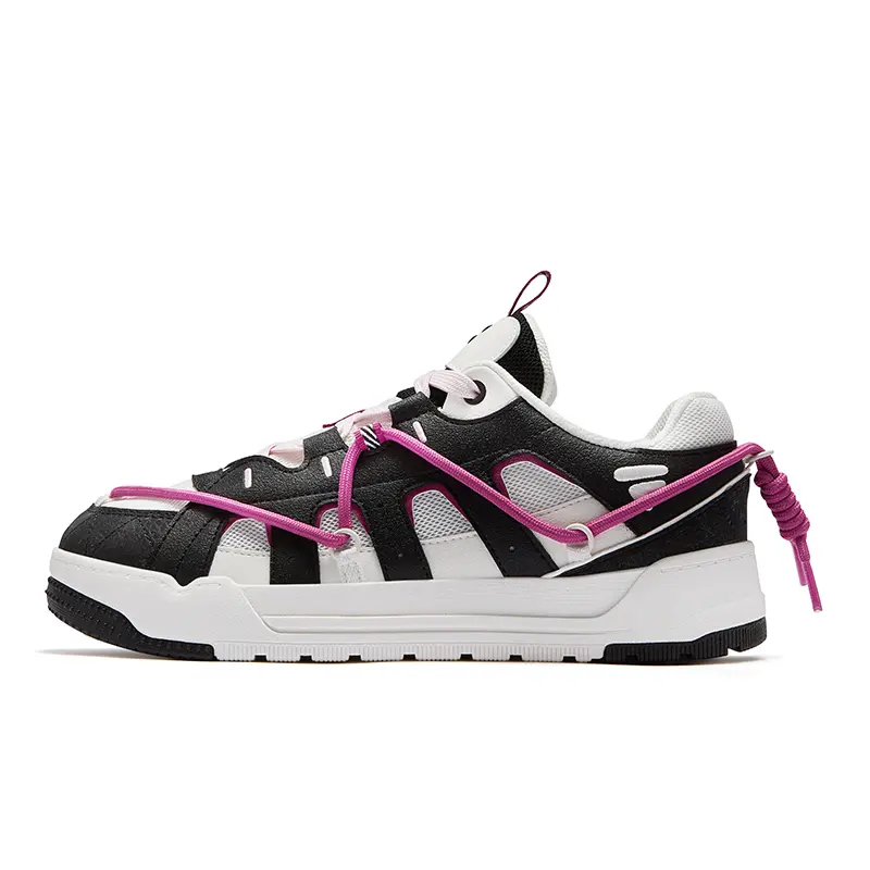 FILA FUSION REEF Shoes Abrasion Resistant Low Top Skateboard Shoes Women's Black White