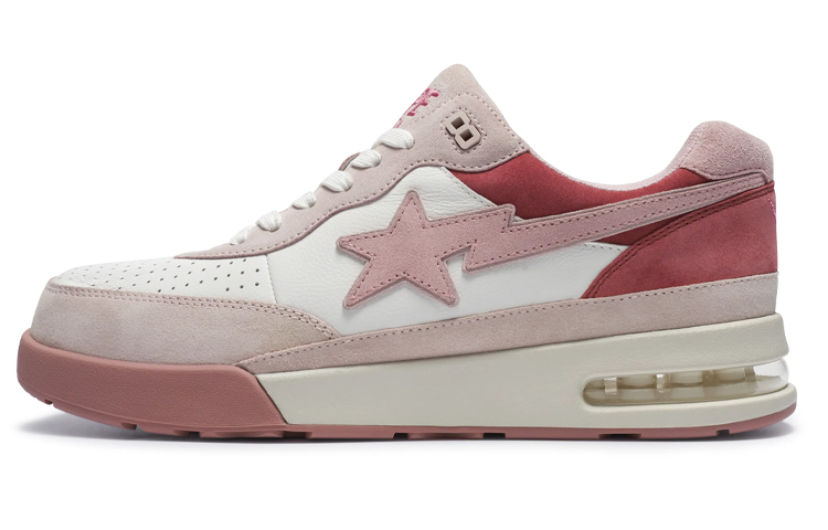 A BATHING APE ROAD STA 'Chalked Pastels' Stylish Skateboarding Shoes Men's Oxygen Pink