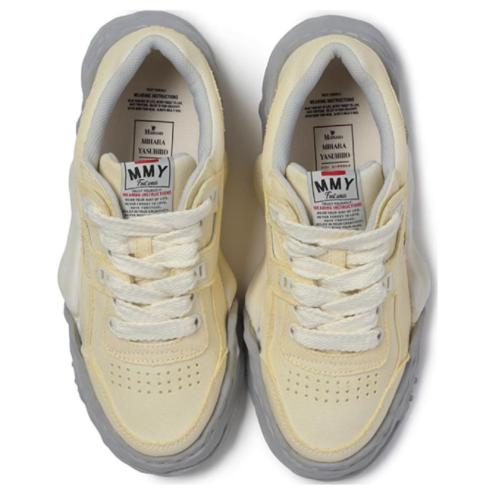 MIHARA YASUHIRO Parker Slip Resistant Low Top Skateboard Shoes Unisex Yellow