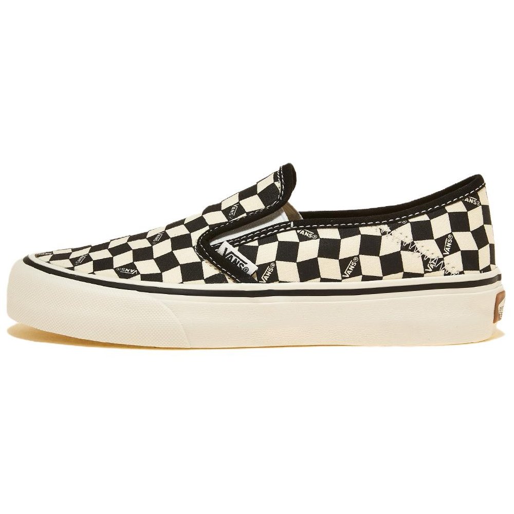 Vans SLIP ON VR3 Abrasion Resistant Low Top Skateboard Shoes Unisex White Black