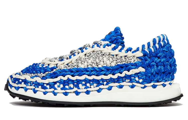 Valentino GARAVANI Crochet Cushioning, Slip Resistant, And Abrasion Resistant Low Top Sports Casual Shoes Men's Blue