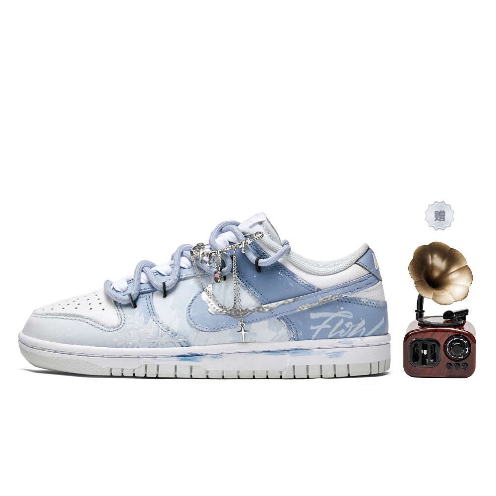 Nike Dunk Skateboard Shoes Unisex Low-Top White/Blue