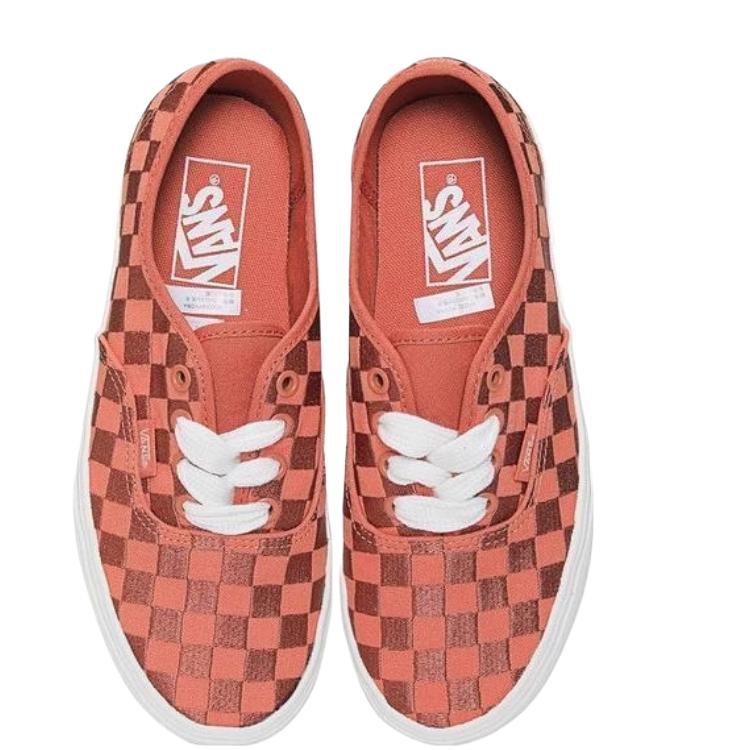 Vans Authentic 'Embroidered Checkerboard Orange' купить в интернет-магазине Yoocart с быстрой доставкой по России.