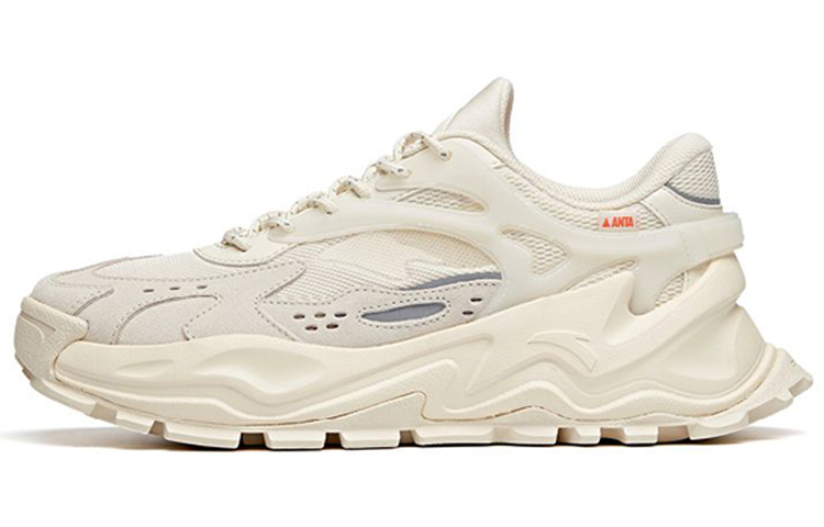 Anta Hot Cushioning Anti-Slip And Wear-Resistant Low-Top Chunky Sneakers Men's Light Beige White