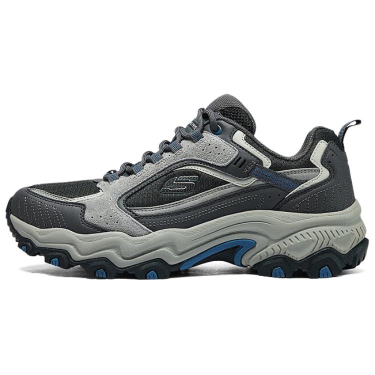 Skechers OUTDOOR MENS Anti-Slip Wear-Resistant Low-Top Hiking Shoes Men's Black Blue