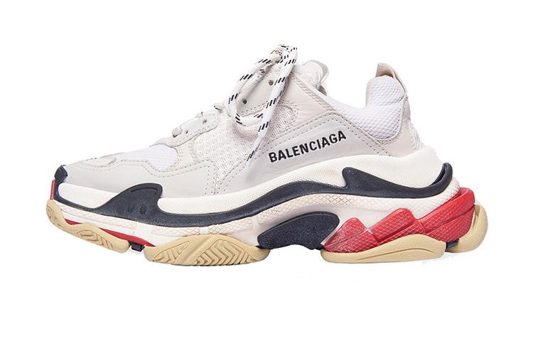 Balenciaga Triple S White Red Women's