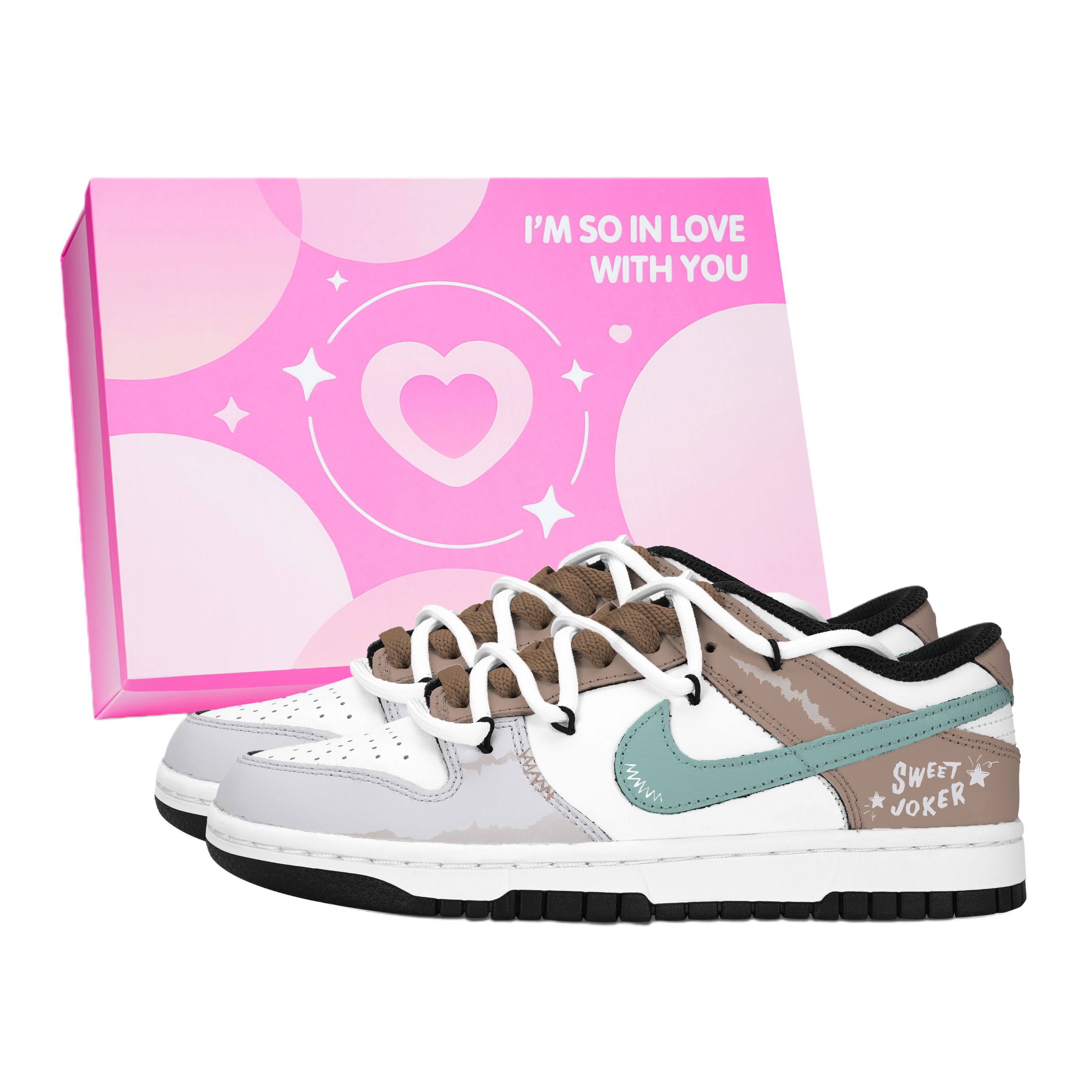 Nike Dunk Elegant And Wonderful Abrasion Resistant Low top Skateboard Shoes Unisex Brown Gray Green