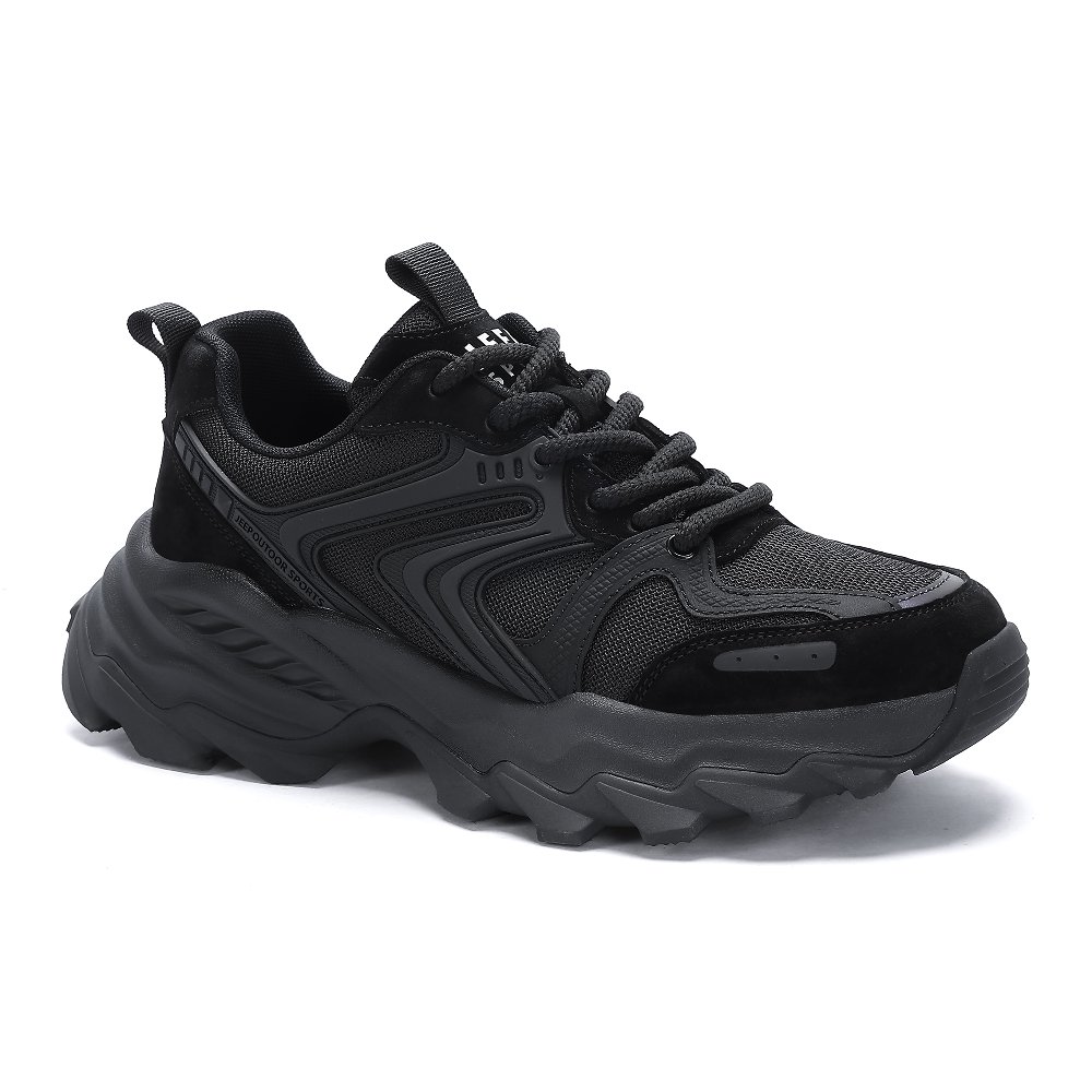 JEEP SPIRIT Low Top Chunky Sneakers Men's Graphite Black