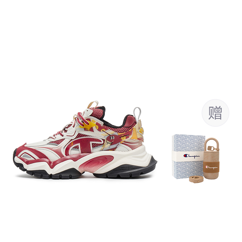 Champion Year Of The Snake Fang Shark Shoes Power Armor Low-Top Chunky Sneakers Women's Ash Red/Milk White купить в интернет-магазине Yoocart с быстрой доставкой по России.