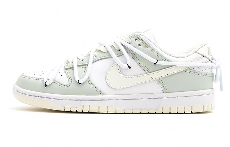 Nike Dunk Low Low-Top Skateboard Shoes Women's Sage Green Light Yellow