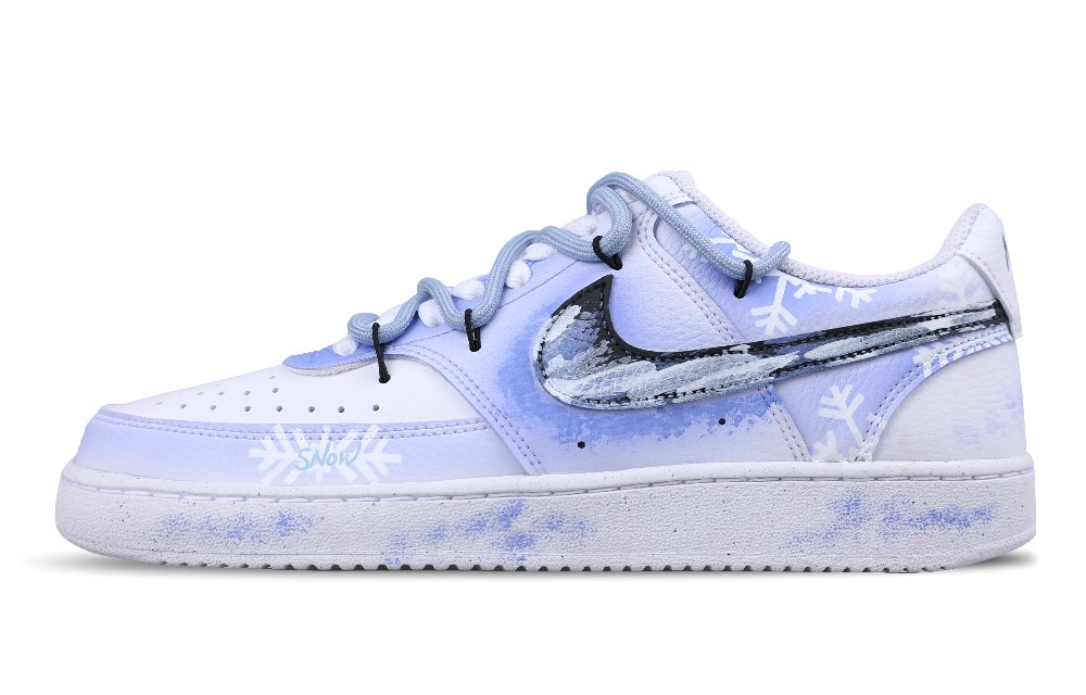 Nike Court Vision 1 Anti-Slip Wear-Resistant Low-Top Skateboard Shoes Unisex Dodger Blue