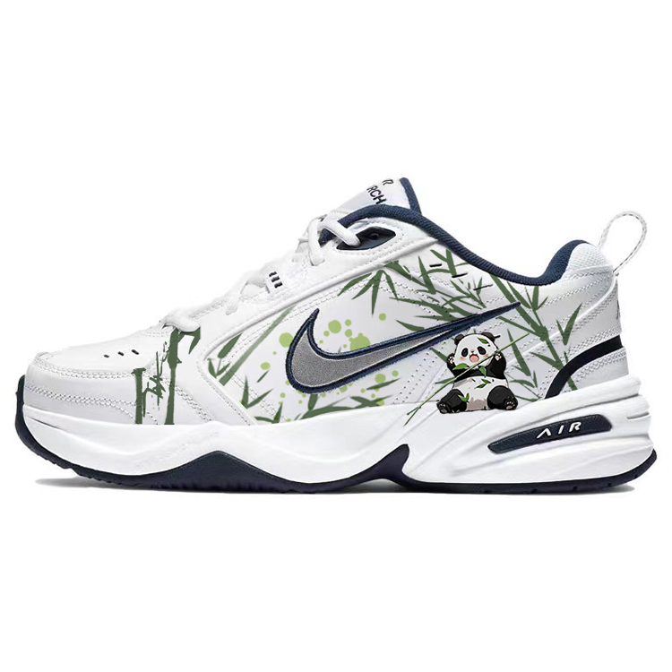 Nike Air Monarch 4 Anti-Slip Wear-Resistant Low-Top Chunky Sneakers Unisex White