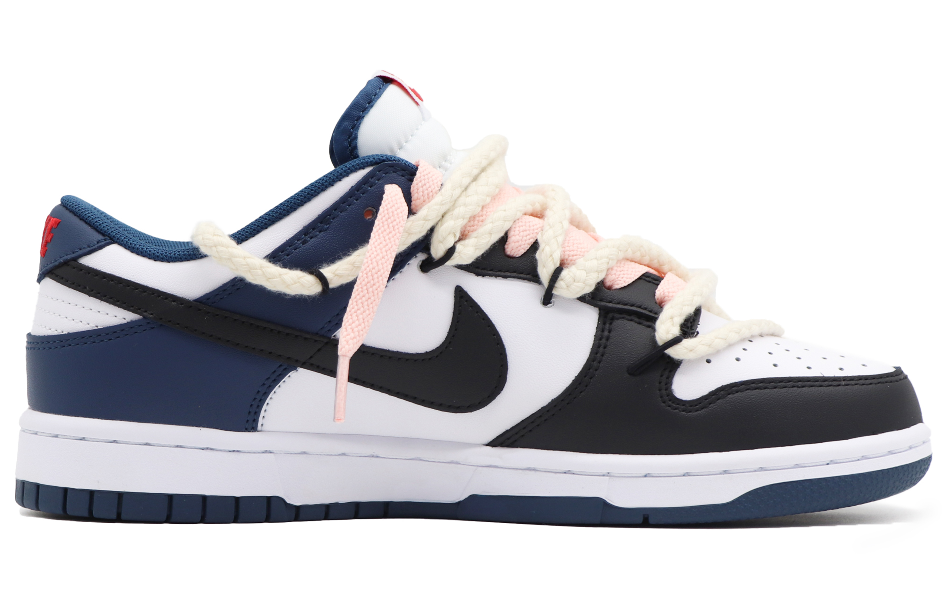 Nike Dunk Low top Skateboard Shoes Men's Black White Blue