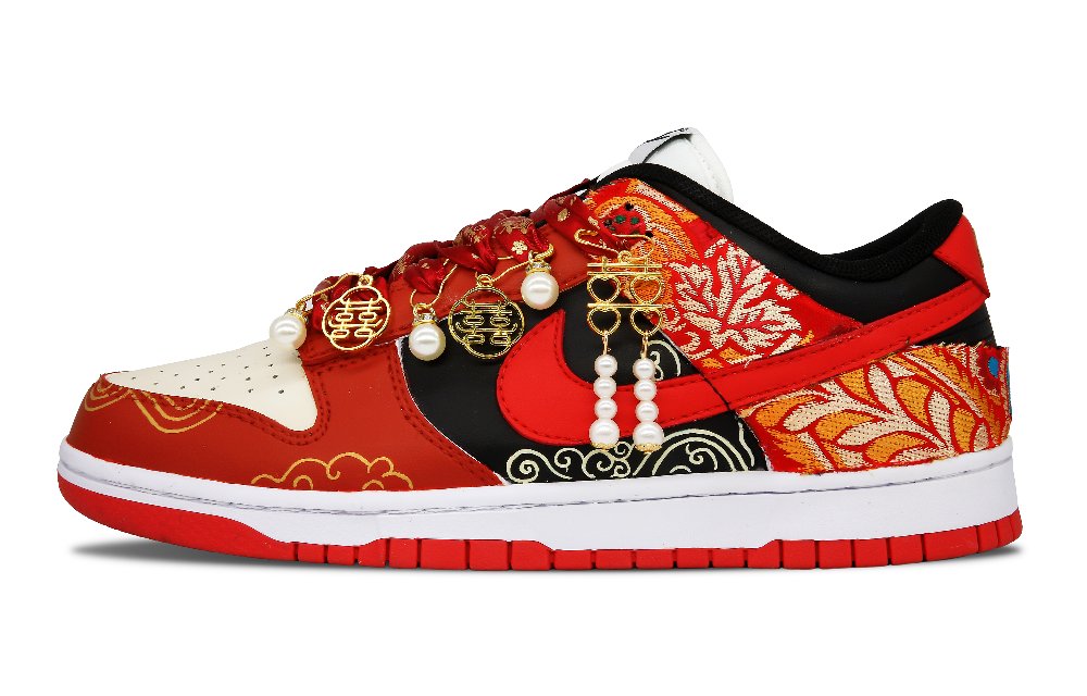 Nike Dunk Skateboard Shoes Unisex Low-Top Red