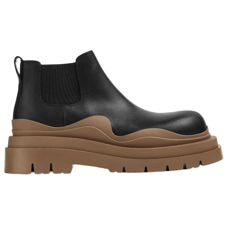 Bottega Veneta Tire Chelsea Short Chelsea Boots Men's Black Brown купить в интернет-магазине Yoocart с быстрой доставкой по России.