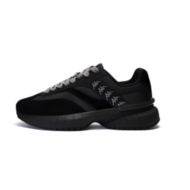 Kappa Anti Slip Wear Resistant Low Top Casual Shoes Unisex Black
