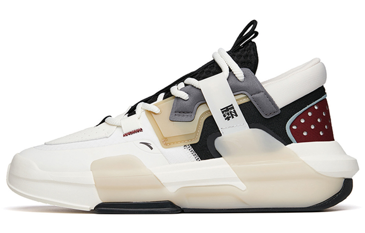 Anta Bastard 3.0 Abrasion Resistant Breathable Mid Top Skateboard Shoes Men's White Black Gray