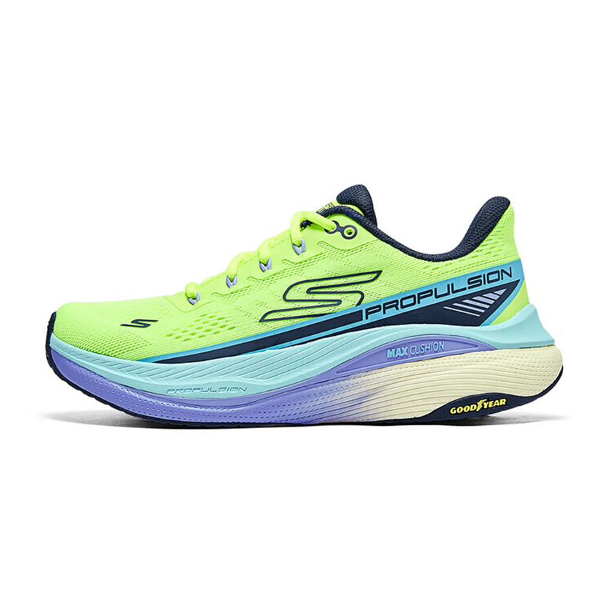 Skechers Max Cushioning Anti-Slip Wear-Resistant Low-Top Casual Shoes Women's Green Blue