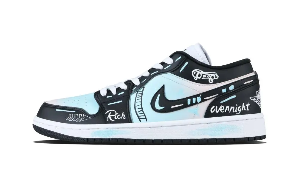Jordan Air Jordan 1 Chasing The Wind Low top Vintage Basketball Shoes Unisex Blue