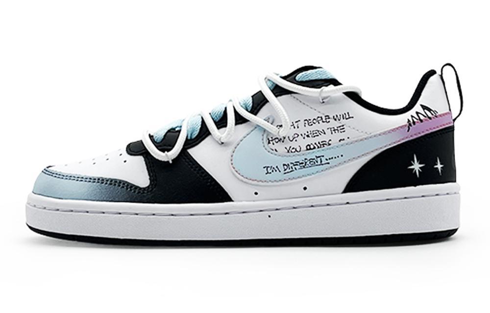 Nike Court Borough Low 2 Slip-Resistant Low-Top Skateboard Shoes GS Blue Black