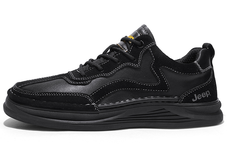 Jeep Abrasion Resistant Low Top Skateboard Shoes Men's Black