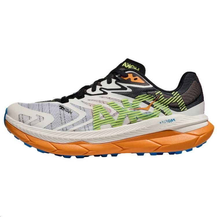 HOKA ONE ONE Tecton X Cushioning Wear-Resistant Low-Top Running Shoes Men's White Green Orange