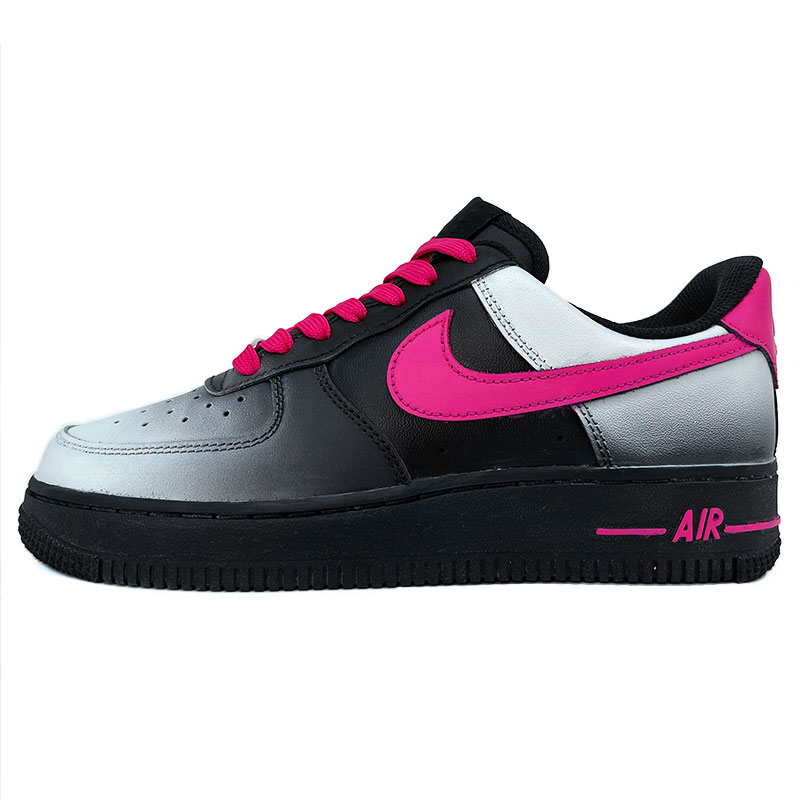 Nike Air Force 1 Wear-Resistant Balance Low-Top Skateboard Shoes Unisex Black White Red