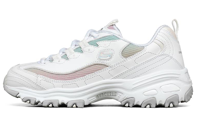 Skechers D'Lites 1.0 Low Top Running Shoes White/Multi Women's