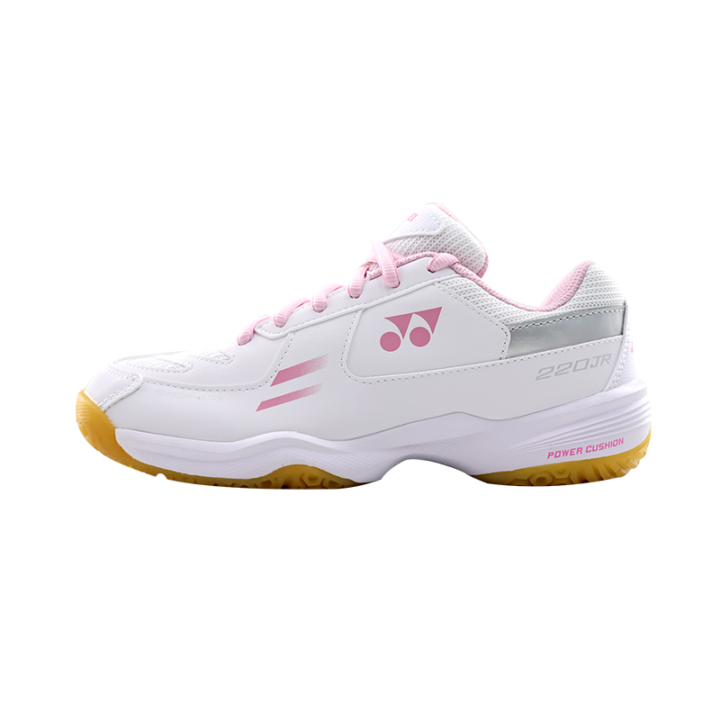YONEX 220 Collection Slip Resistant, Abrasion Resistant, Breathable Coverage Low Top Badminton Shoes Women's White Pink