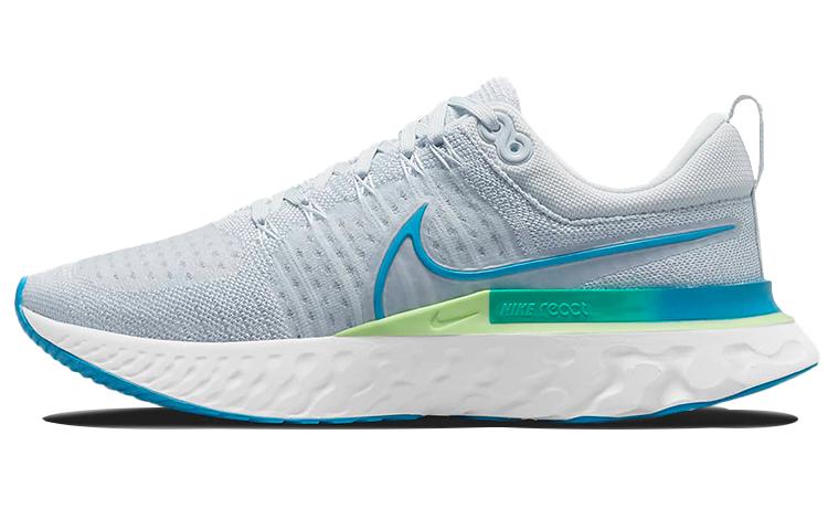 Nike React Infinity Run Flyknit 2 Pure Platinum Emerald Laser Blue
