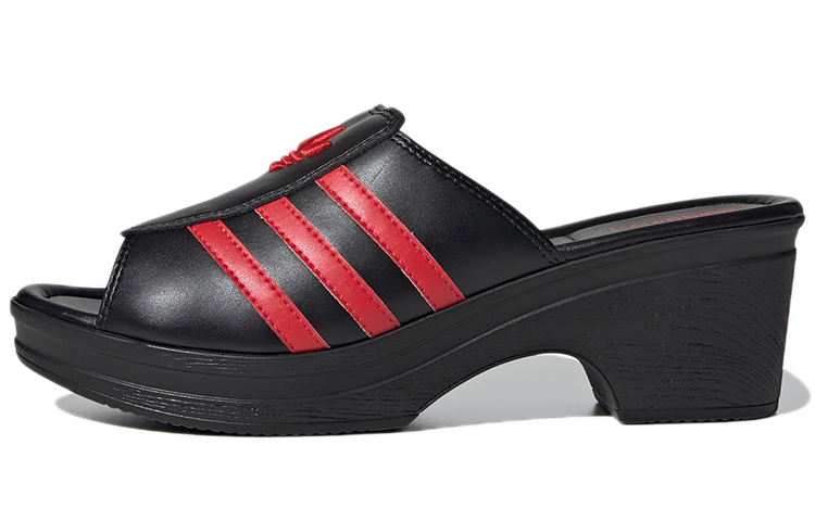 Adidas Originals Trefoil Mules Lotta Volkova Black Red Women's