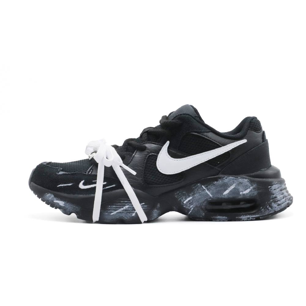 Nike Air Max Fusion Anti Slip Wear Resistant Low Top Marathon Running Shoes Men's Black